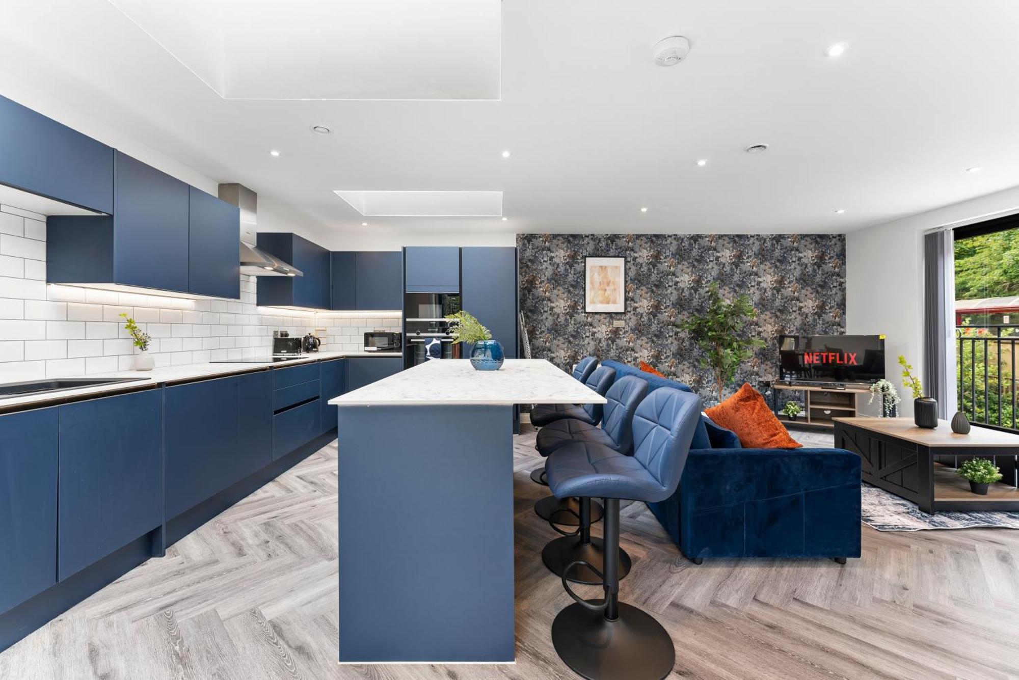 Stylish Large Leeds Apartment - Parking Buitenkant foto
