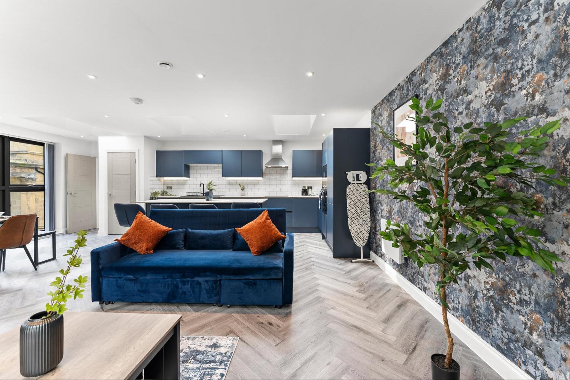 Stylish Large Leeds Apartment - Parking Buitenkant foto